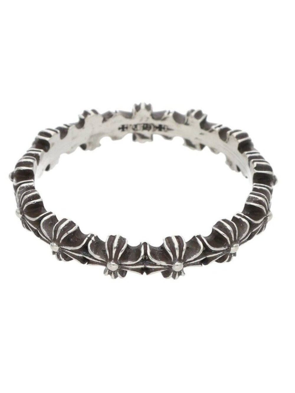 Chrome Hearts Tiny CH Pls Band Ech Plus Silver Ring